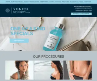 Yonickplasticsurgery.com(Yonick Pastic Surgery and Aesthetic Center) Screenshot