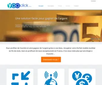 Yooclick.com(Gagner de l'argent sur Internet grâce à vos liens) Screenshot