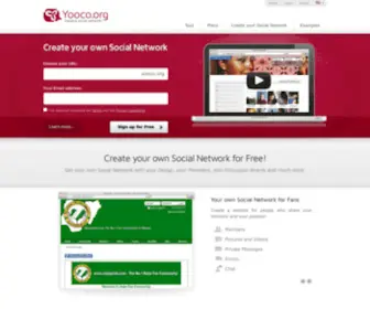 Yooco.org(Create your own Social Network) Screenshot