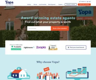 Yopa.co.uk(Full service estate agents) Screenshot
