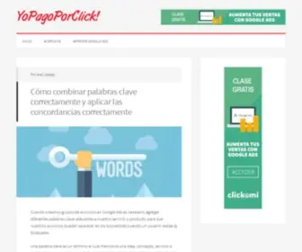 Yopagoporclick.com(Información y estrategias para utilizar el pago por clic (PPC)) Screenshot