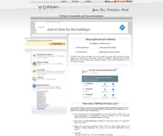 Yopmail.fr(E-mail jetable et anonyme) Screenshot