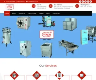 Yorco.co.in(Laboratory Equipment Manufacturer) Screenshot