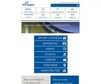 York.ca(York Region's municipal website) Screenshot