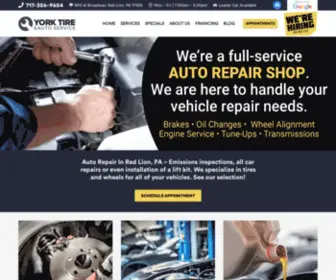 Yorkautoservice.com(York Tire & Auto Service Red Lion PA) Screenshot