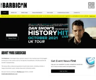 Yorkbarbican.co.uk(York barbican) Screenshot