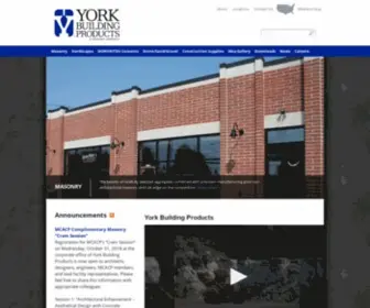 Yorkbuilding.com(York Building Products) Screenshot