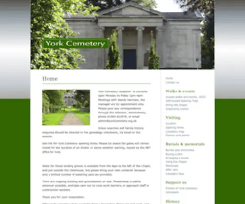 Yorkcemetery.org.uk(Bot Verification) Screenshot