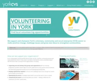 YorkcVS.org.uk(Funding & advice for charities & voluntary organisations) Screenshot