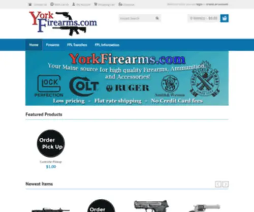 Yorkfirearms.com(Your Maine source for high quality Firearms) Screenshot