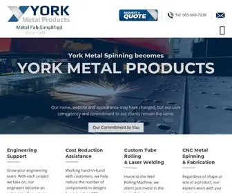 Yorkmetalproducts.com(Custom Metal Fabrication and Spinning) Screenshot