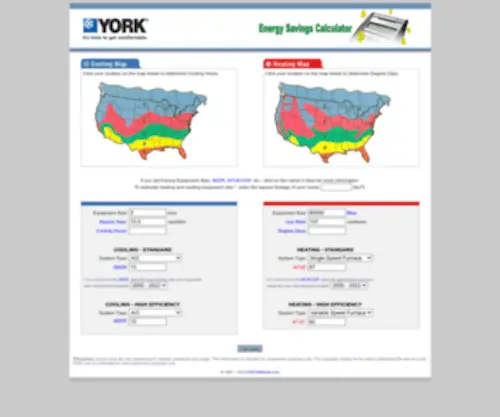 Yorkopcost.com(Heating Cooling Air Conditioning HVAC Operating Cost OpCost) Screenshot