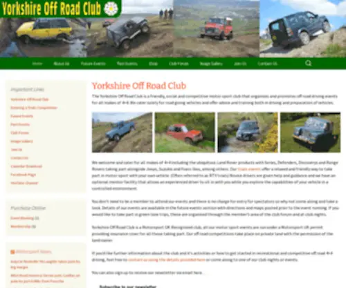 Yorkshireoffroadclub.net(Yorkshire Off Road Club) Screenshot