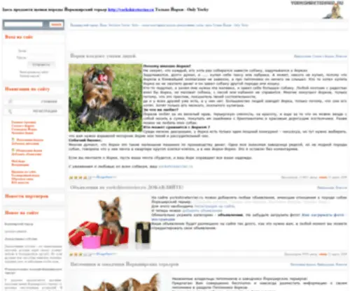 Yorkshireterrier.ru(Йоркширский) Screenshot