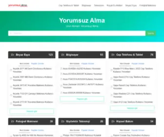 Yorumsuzalma.com(Kullanıcı Yorumları) Screenshot