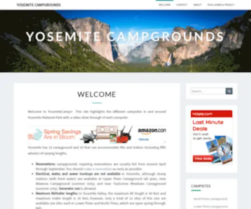 Yosemitecamps.com(Peek inside the best campgrounds) Screenshot