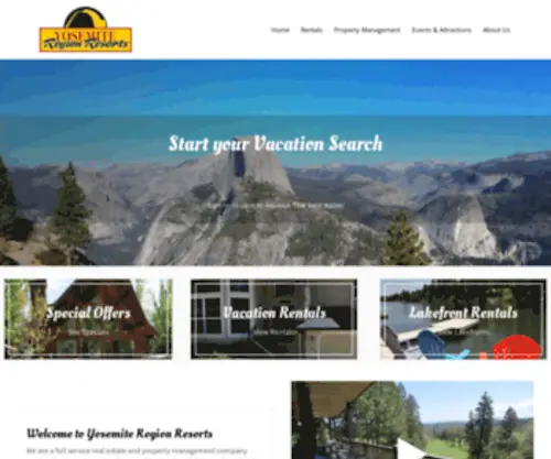 Yosemiteregionresorts.com(Yosemite Region Resorts) Screenshot