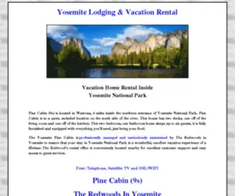 Yosemiterentals.com(Vacation Homes For Rent Inside Yosemite National Park) Screenshot