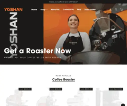 Yoshanroasters.com(Coffee roaster suppliers) Screenshot