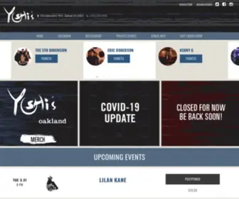 Yoshis.com(Oakland CA) Screenshot