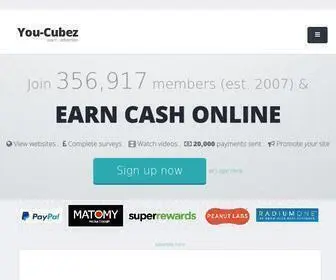 You-Cubez.com(Get paid to take surveys) Screenshot