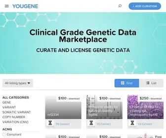 You-Gene.com(CURATE AND LICENSE GENETIC DATA) Screenshot
