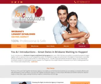 Youandi.com.au(You & I is Brisbane's longest established dating agency (since 1966)) Screenshot