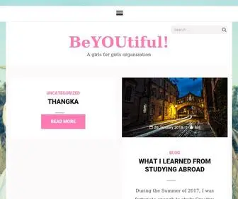 Youarebeyoutiful.org(A girls for girls organization) Screenshot