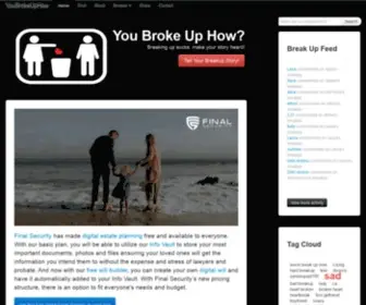 Youbrokeuphow.com((uBUH)) Screenshot