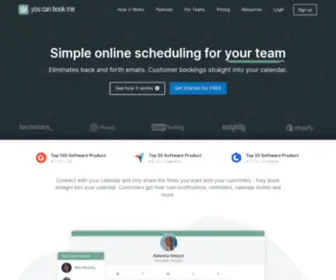 Youcanbookme.com(Effortless Online Scheduling Tool for Teams) Screenshot