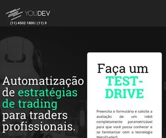 Youdev.com.br(Automatização de estratégias de trading para traders profissionais) Screenshot