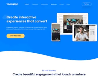 Youengage.me(Create interactive experiences that convert) Screenshot
