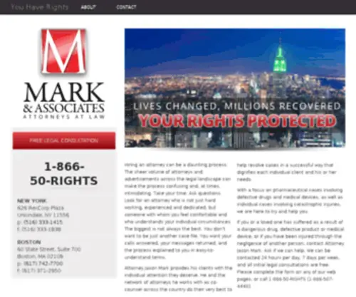 Youhaverights.com(Law Offices of Jason Mark) Screenshot