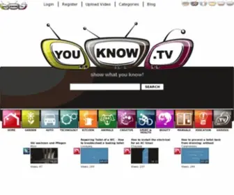 Youknow.tv(Willkommen bei der Video Plattform für Ratgeber videos) Screenshot