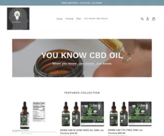 Youknowcbdoil.com(Create an Ecommerce Website and Sell Online) Screenshot