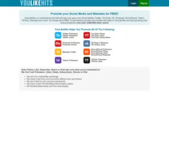Youlikehits.com(Free Social Media Marketing Tool) Screenshot