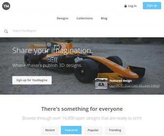 Youmagine.com(Where makers collaborate on 3D designs) Screenshot