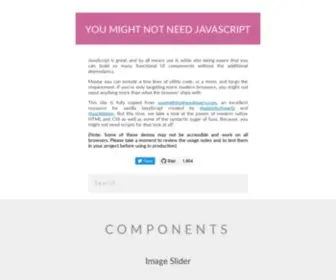 Youmightnotneedjs.com(Youmightnotneedjs) Screenshot