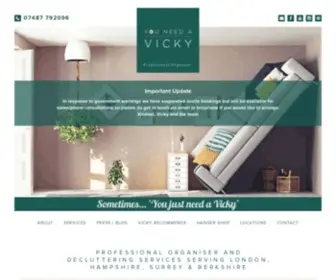 Youneedavicky.com(Professional Organiser & Decluttering Service) Screenshot
