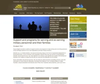 Youngdiggers.com.au(Serving Members of the Australian or New Zealand Defence Forces (ADF)) Screenshot
