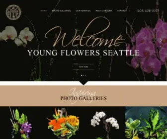 Youngflowersseattle.com(Modern artistic floral design) Screenshot