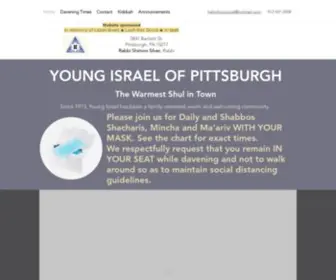 Youngisraelpittsburgh.org(Orthodox shul) Screenshot