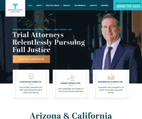 Younglovelawfirm.com(Phoenix, Arizona Criminal Defense Attorney) Screenshot