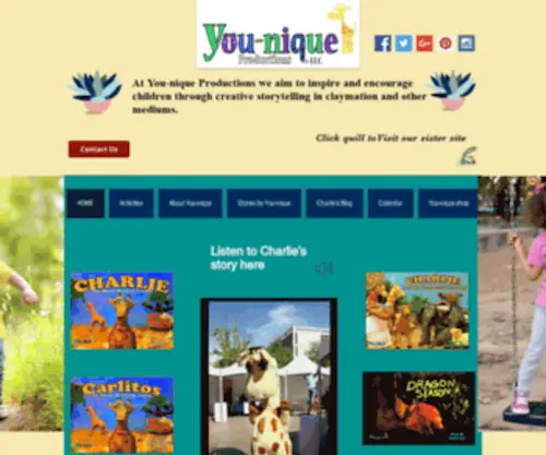 Youniqueproductions.net(Children's stories) Screenshot