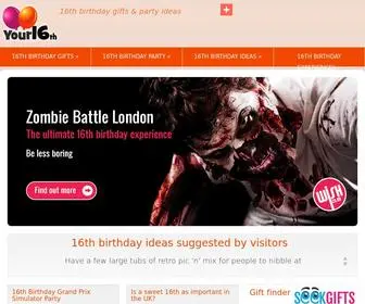 Your16TH.co.uk(Sweet 16th Birthday Gifts & Presents) Screenshot