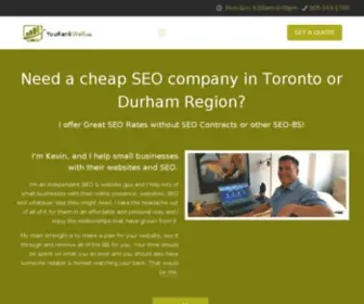 Yourankwell.ca(Cheap SEO Toronto) Screenshot