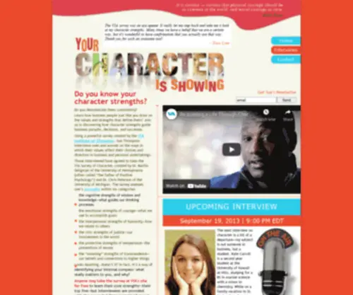 Yourcharacterisshowing.com(Your Character is Showing) Screenshot