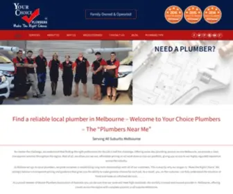 Yourchoiceplumbers.com.au(Plumber Melbourne) Screenshot