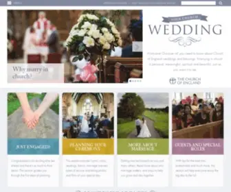 Yourchurchwedding.org(Discover all you need to know about Church of England weddings and blessings. Marrying in church) Screenshot