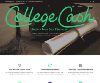 Yourcollegecash.com(Preemptive Student Loan reduction solution) Screenshot